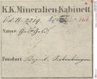 Etiketten zu Gold Gediegen (NHMW-MIN-Aq692)